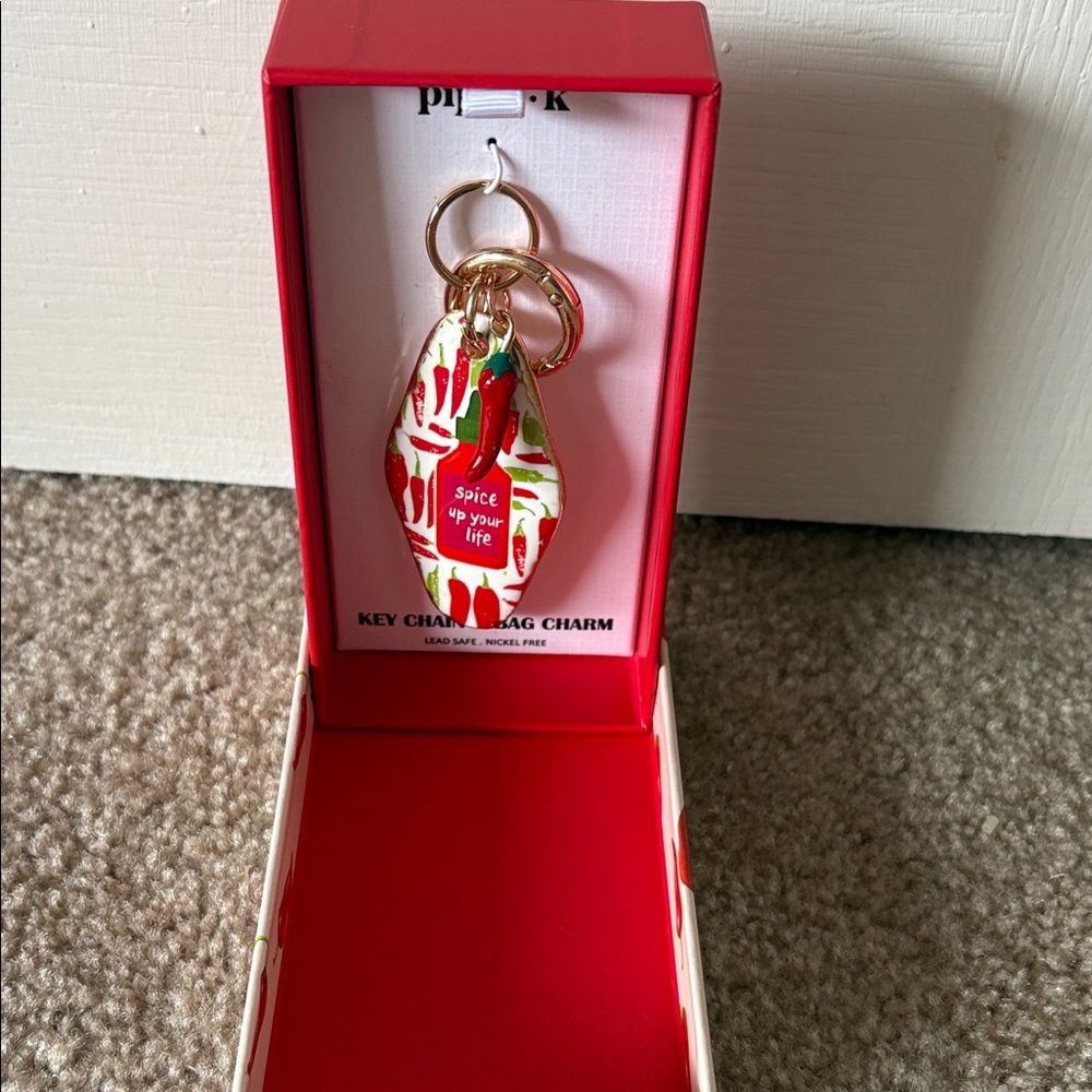 NWT Piper.K Chili Pepper Keychain /Bag Charm
